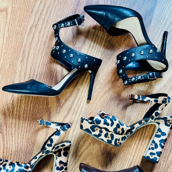 Vince Camuto ledena studded ankle strap heels Sz 8 - Picture 10 of 10